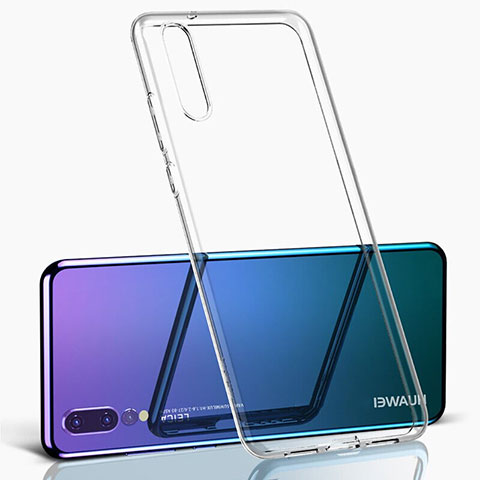 Custodia Silicone Trasparente Ultra Sottile Morbida K09 per Huawei P20 Pro Chiaro