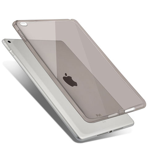Custodia Silicone Trasparente Ultra Sottile Morbida per Apple iPad Air 2 Grigio