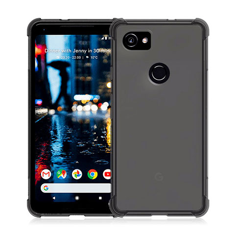 Custodia Silicone Trasparente Ultra Sottile Morbida per Google Pixel 2 XL Grigio