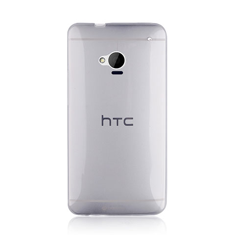 Custodia Silicone Trasparente Ultra Sottile Morbida per HTC One M7 Chiaro