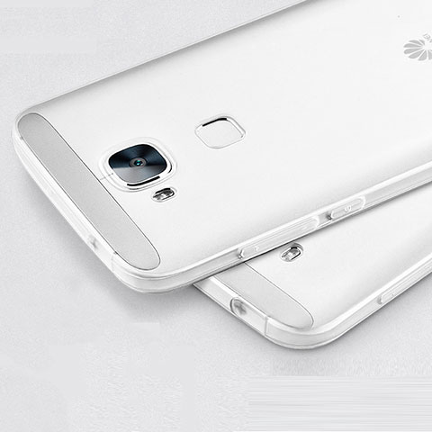 Custodia Silicone Trasparente Ultra Sottile Morbida per Huawei G7 Plus Bianco