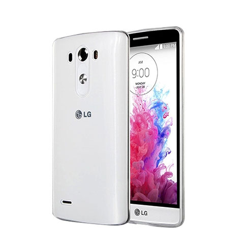 Custodia Silicone Trasparente Ultra Sottile Morbida per LG G3 Bianco