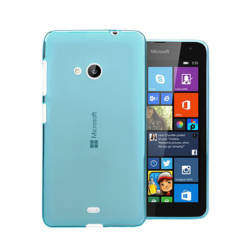 Custodia Silicone Trasparente Ultra Sottile Morbida per Microsoft Lumia 535 Blu