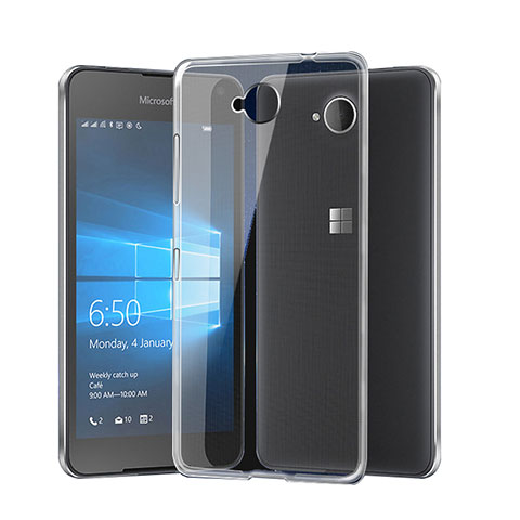 Custodia Silicone Trasparente Ultra Sottile Morbida per Microsoft Lumia 650 Chiaro