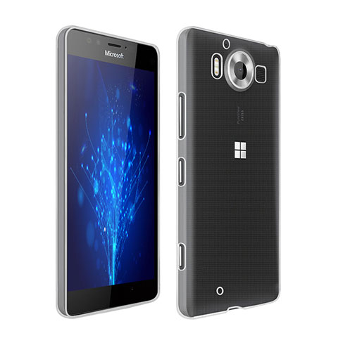 Custodia Silicone Trasparente Ultra Sottile Morbida per Microsoft Lumia 950 Chiaro