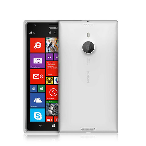 Custodia Silicone Trasparente Ultra Sottile Morbida per Nokia Lumia 1520 Bianco