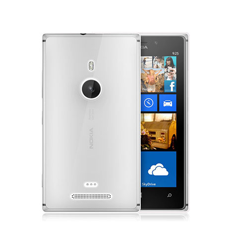 Custodia Silicone Trasparente Ultra Sottile Morbida per Nokia Lumia 925 Chiaro