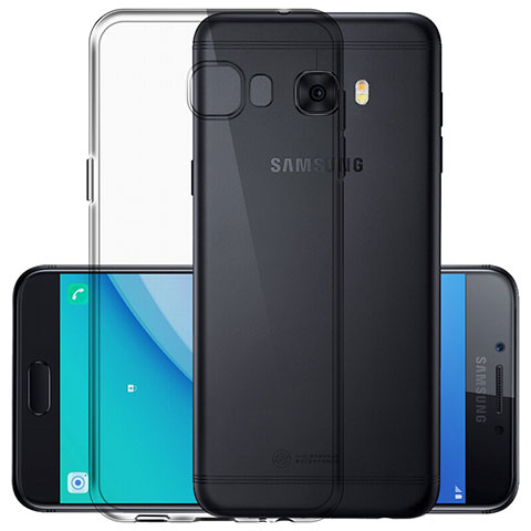 Custodia Silicone Trasparente Ultra Sottile Morbida per Samsung Galaxy C7 Pro C7010 Chiaro