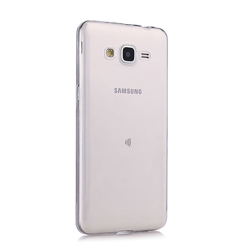 Custodia Silicone Trasparente Ultra Sottile Morbida per Samsung Galaxy Grand Prime 4G G531F Duos TV Bianco