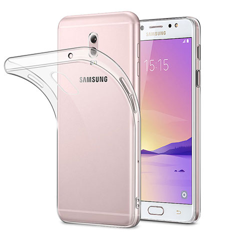 Custodia Silicone Trasparente Ultra Sottile Morbida per Samsung Galaxy J7 Plus Chiaro