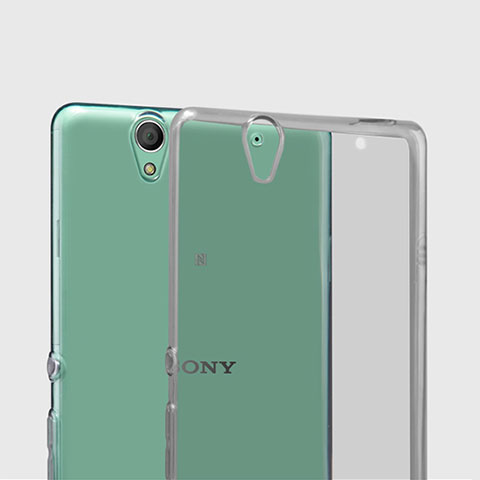 Custodia Silicone Trasparente Ultra Sottile Morbida per Sony Xperia C4 Grigio