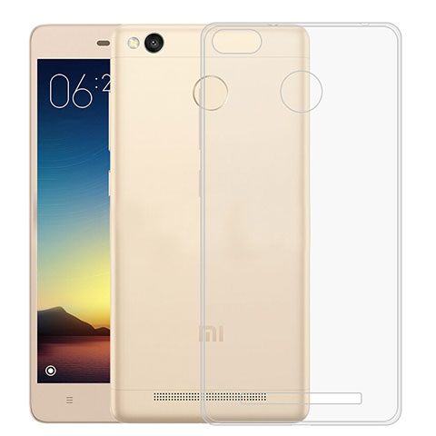 Custodia Silicone Trasparente Ultra Sottile Morbida per Xiaomi Redmi 3 High Edition Chiaro