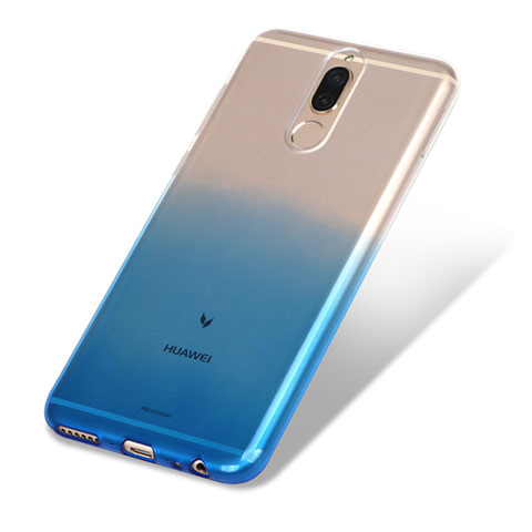 Custodia Silicone Trasparente Ultra Sottile Morbida Sfumato G01 per Huawei Maimang 6 Blu