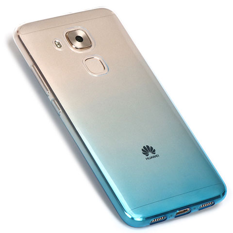 Custodia Silicone Trasparente Ultra Sottile Morbida Sfumato G01 per Huawei Nova Plus Blu