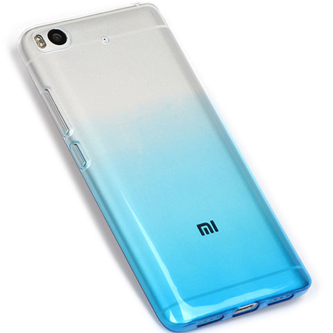 Custodia Silicone Trasparente Ultra Sottile Morbida Sfumato G01 per Xiaomi Mi 5S Blu