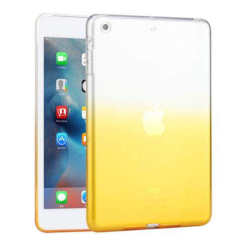 Custodia Silicone Trasparente Ultra Sottile Morbida Sfumato per Apple iPad Mini 3 Giallo