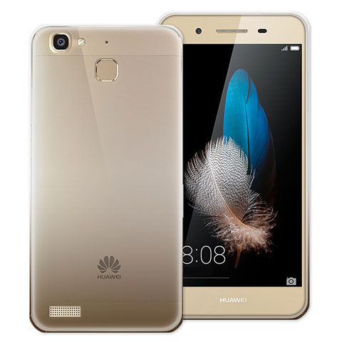 Custodia Silicone Trasparente Ultra Sottile Morbida Sfumato per Huawei Enjoy 5S Grigio