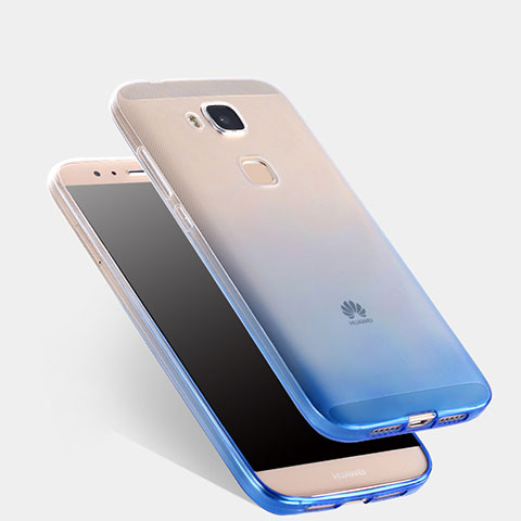 Custodia Silicone Trasparente Ultra Sottile Morbida Sfumato per Huawei G7 Plus Blu