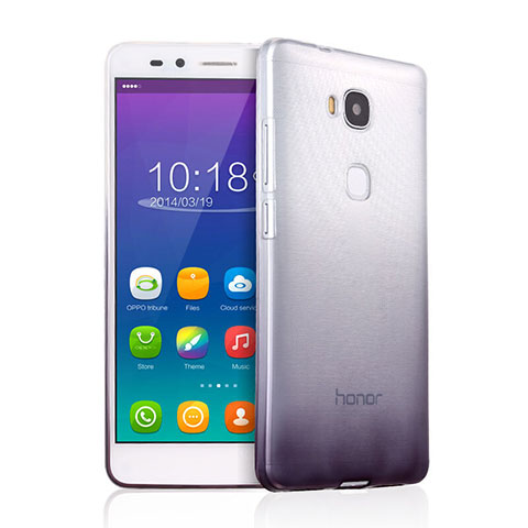 Custodia Silicone Trasparente Ultra Sottile Morbida Sfumato per Huawei Honor 5X Grigio