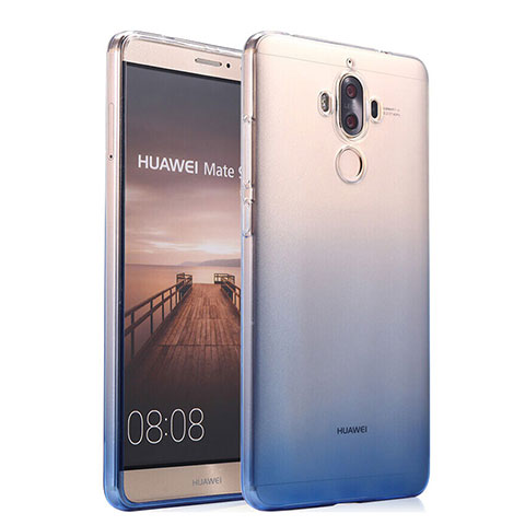 Custodia Silicone Trasparente Ultra Sottile Morbida Sfumato per Huawei Mate 9 Blu