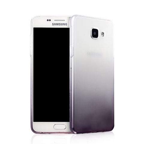Custodia Silicone Trasparente Ultra Sottile Morbida Sfumato per Samsung Galaxy A5 (2016) SM-A510F Grigio