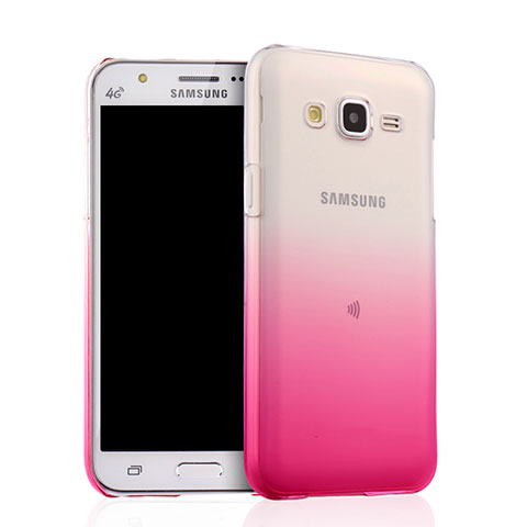 Custodia Silicone Trasparente Ultra Sottile Morbida Sfumato per Samsung Galaxy J5 SM-J500F Rosa