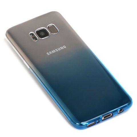 Custodia Silicone Trasparente Ultra Sottile Morbida Sfumato per Samsung Galaxy S8 Blu