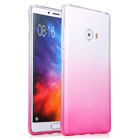 Custodia Silicone Trasparente Ultra Sottile Morbida Sfumato per Xiaomi Mi Note 2 Special Edition Rosa
