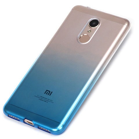 Custodia Silicone Trasparente Ultra Sottile Morbida Sfumato per Xiaomi Redmi 5 Blu