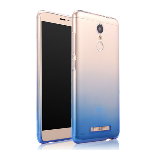 Custodia Silicone Trasparente Ultra Sottile Morbida Sfumato per Xiaomi Redmi Note 3 MediaTek Blu