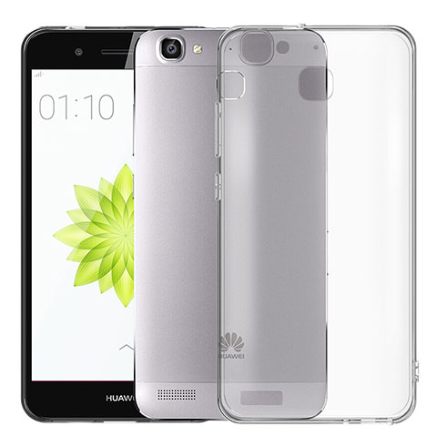 Custodia Silicone Trasparente Ultra Sottile Morbida T02 per Huawei Enjoy 5S Grigio