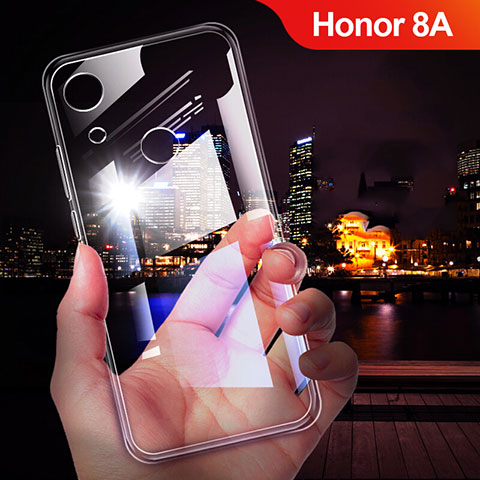 Custodia Silicone Trasparente Ultra Sottile Morbida T02 per Huawei Honor 8A Chiaro