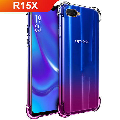 Custodia Silicone Trasparente Ultra Sottile Morbida T02 per Oppo R15X Chiaro