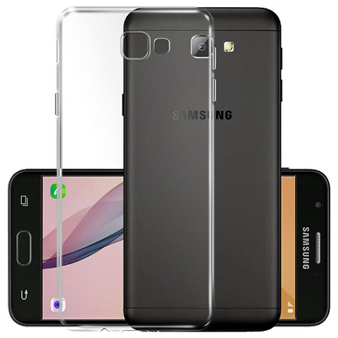 Custodia Silicone Trasparente Ultra Sottile Morbida T02 per Samsung Galaxy J5 Prime G570F Chiaro
