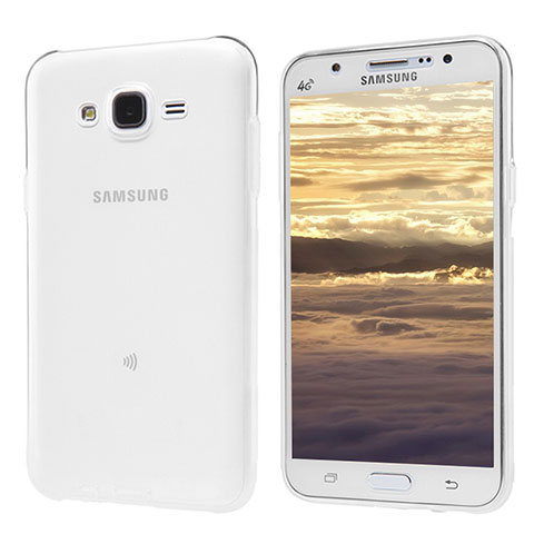 Custodia Silicone Trasparente Ultra Sottile Morbida T02 per Samsung Galaxy J5 SM-J500F Chiaro