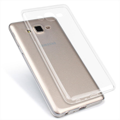 Custodia Silicone Trasparente Ultra Sottile Morbida T02 per Samsung Galaxy On7 G600FY Chiaro