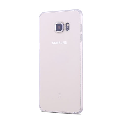 Custodia Silicone Trasparente Ultra Sottile Morbida T02 per Samsung Galaxy S6 Edge+ Plus SM-G928F Chiaro