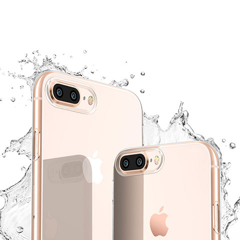 Custodia Silicone Trasparente Ultra Sottile Morbida T03 per Apple iPhone 7 Plus Chiaro