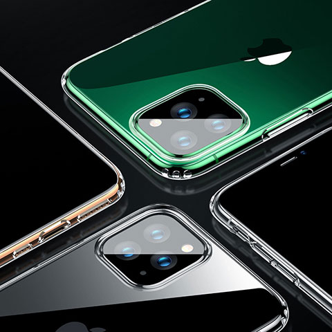 Custodia Silicone Trasparente Ultra Sottile Morbida T04 per Apple iPhone 11 Pro Max Chiaro