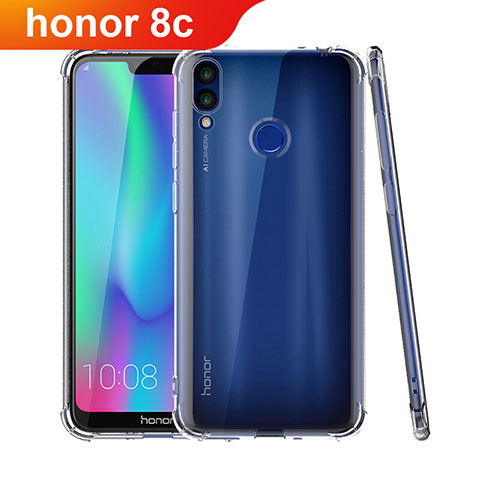 Custodia Silicone Trasparente Ultra Sottile Morbida T04 per Huawei Honor Play 8C Chiaro