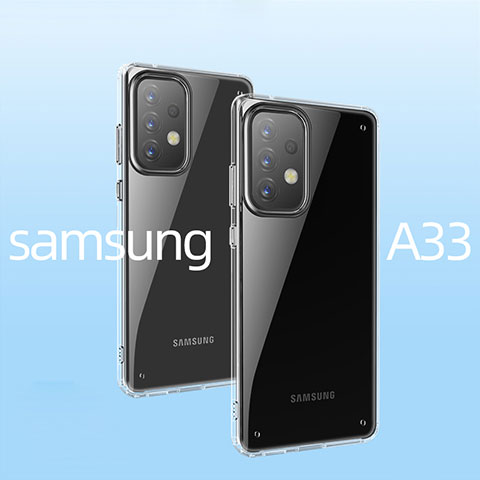 Custodia Silicone Trasparente Ultra Sottile Morbida T04 per Samsung Galaxy A33 5G Chiaro