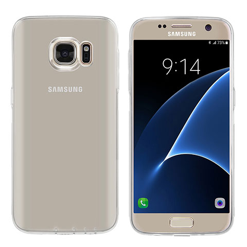 Custodia Silicone Trasparente Ultra Sottile Morbida T04 per Samsung Galaxy S7 G930F G930FD Chiaro