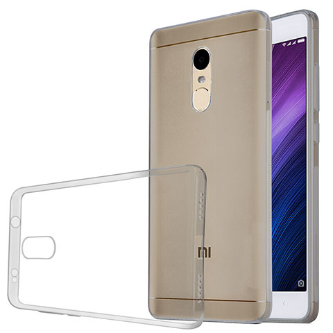 Custodia Silicone Trasparente Ultra Sottile Morbida T04 per Xiaomi Redmi Note 4X Grigio