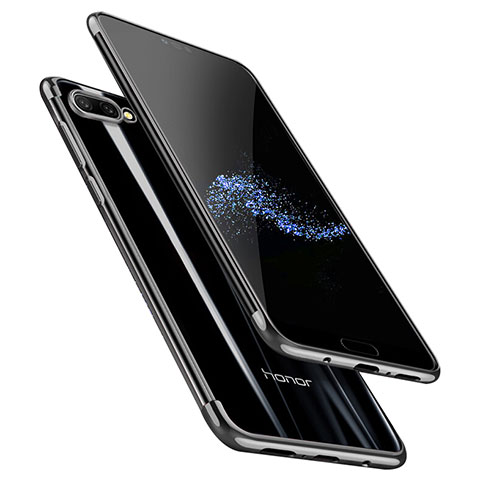 Custodia Silicone Trasparente Ultra Sottile Morbida T06 per Huawei Honor 10 Nero