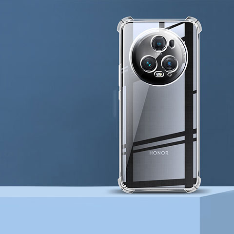 Custodia Silicone Trasparente Ultra Sottile Morbida T06 per Huawei Honor Magic5 Pro 5G Chiaro