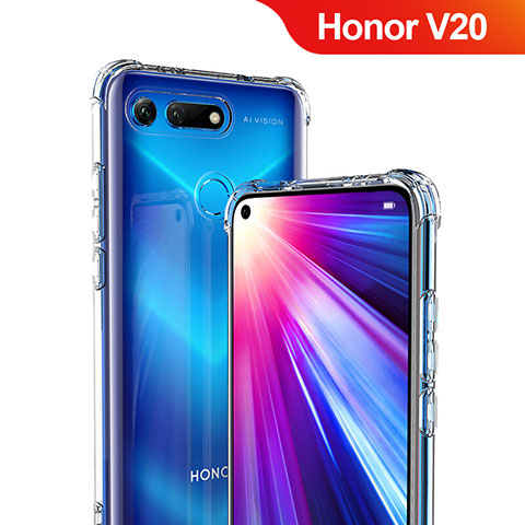 Custodia Silicone Trasparente Ultra Sottile Morbida T06 per Huawei Honor V20 Chiaro