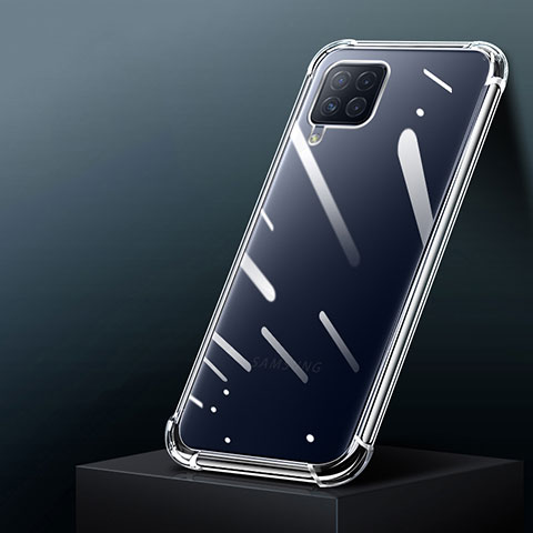 Custodia Silicone Trasparente Ultra Sottile Morbida T06 per Samsung Galaxy A12 Chiaro