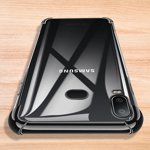 Custodia Silicone Trasparente Ultra Sottile Morbida T06 per Samsung Galaxy A6s Chiaro