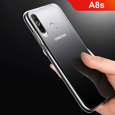 Custodia Silicone Trasparente Ultra Sottile Morbida T06 per Samsung Galaxy A8s SM-G8870 Chiaro