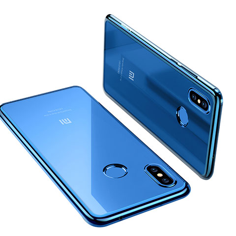 Custodia Silicone Trasparente Ultra Sottile Morbida T06 per Xiaomi Mi 8 Blu